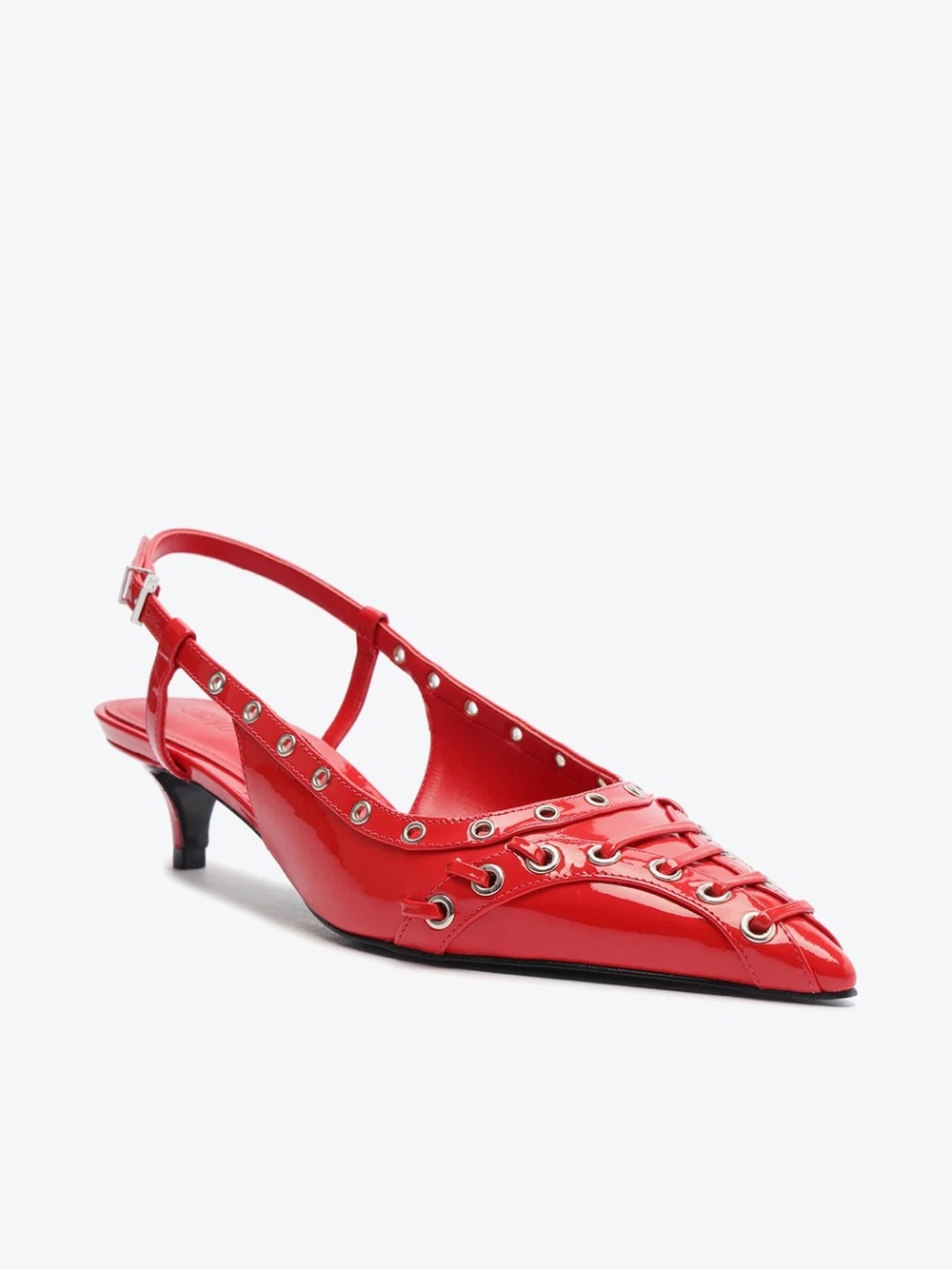 SCHUTZ Ruth Mid Patent Leather Pumps